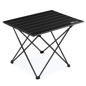 Whitsunday Folding Outdoor Camping Table (Color: Black/Large)