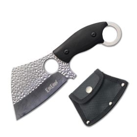 Day Zero Survival Urban Combat Cleaver Wharncliffe Fixed Blade Knife – Multiple Pakkawood Handles (Color: Silver/Black)