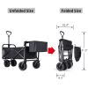 Whitsunday Folding Wagon – 8″ Heavy-Duty Wheels with Rear Storage (Standard Size PLUS)