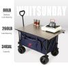 Whitsunday Moko Compact Plus Outdoor Camping & Garden Folding Wagon Cart with Table Plate