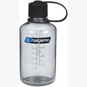 Nalgene 16 & 32 Fl Oz Plastic Narrow Mouth Water Bottle (Color: Gray, Size: 16oa)