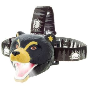 Sun Company Bear Headlamp – Fun LED Headlamp for Kids & Adults (Design: Black Bear)