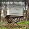 Whitsunday Outdoor Wood Grain Aluminum Camping Table