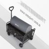 Whitsunday Collapsible Folding Garden Wagon – 5″ Solid Rubber Wheels