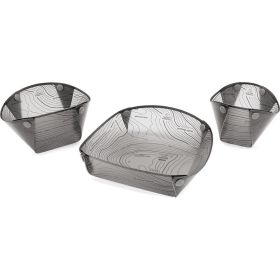 Fozzils Solo Pack – Ultralight Pack-Flat Tableware Set (Cup, Bowl & Dish) (Color: Gray)