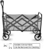 Whitsunday Collapsible Folding Garden Wagon – 5″ Solid Rubber Wheels