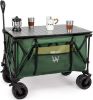 Whitsunday Moko Large Folding Wagon Cart with Aluminum Table Plate