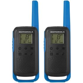 Talkabout T270 Rechargeable 2-Way Radio in Black with Blue (Size: 2 Pack)