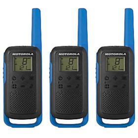 Talkabout T270 Rechargeable 2-Way Radio in Black with Blue (Size: 3 Pack)