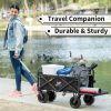 Whitsunday Folding Outdoor Wagon Cart – 8″ Fat Wheels with Brake & Tailgate
