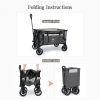 Whitsunday Moko Compact Folding Wagon Cart with Aluminum Table Plate