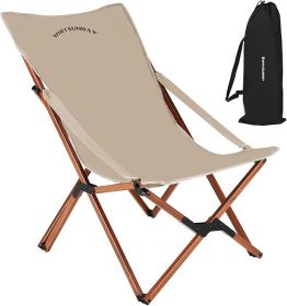 Whitsunday Outdoor Folding Butterfly Camping Chair (Color: Khaki)