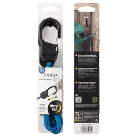 Red SlideLock Carabiner Bungee (Color: Blue, Size: 36")