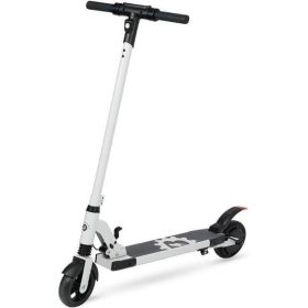 Blitzart Electric Scooter – 7″ Wheels | Portable Folding Design (Color: White)