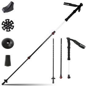 Whitsunday Collapsible Aluminum Lightweight Trekking & Hiking Poles (Color: White)