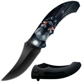 Day Zero Survival 8" Spring Assisted Folding Pocket Knife – Multiple 3D Printed Handle Designs (Design: 19)