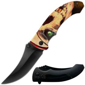 Day Zero Survival 8" Spring Assisted Folding Pocket Knife – Multiple 3D Printed Handle Designs (Design: 23)