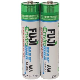 FUJI ENVIROMAX 4400BP EnviroMax AAA Super Alkaline Batteries – 1.5V (Available in 2 Pack, 4 Pack, 24 Pack & 48 Pack) (Pack: 2)