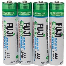 FUJI ENVIROMAX 4400BP EnviroMax AAA Super Alkaline Batteries – 1.5V (Available in 2 Pack, 4 Pack, 24 Pack & 48 Pack) (Pack: 4)
