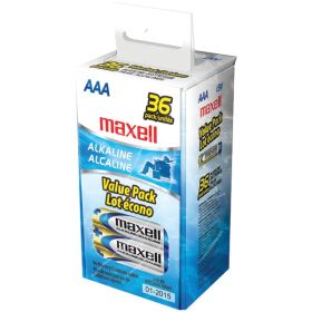 Maxell 723472 AAA Alkaline Batteries – Long-Lasting Everyday Power (Available in 4 Pack, 10 Pack, 16 Pack & 36 Pack) (Pack: 36)