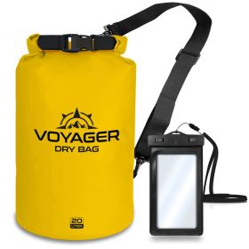 Voyager Waterproof Dry Bag (Color: Yellow, Size: 20 Liters)