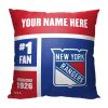 OFFICIAL NHL Color Block Personalized Pillow