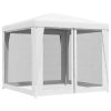 Party Tent with 4 Mesh Sidewalls