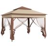 Outdoor Patio Pop Up Canopy Gazebo Shelter with Zipper Netting, Carry Bag