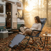 Portable Dual Purposes Extendable Folding Reclining Chair