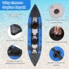 Inflatable 2-Person Kayak Set – Heavy-Duty PVC Kayak with Aluminum Oars, Adjustable Seats & Repair Kit