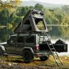Trustmade Triangle Aluminum Black Hard Shell Grey Rooftop Tent