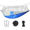 2-Person Hammock with Mosquito Net – 600 lb Load, Portable Nylon Camping Swing