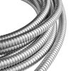 Heavy Duty Stainless Steel Metal Garden Hose with 10-Function Spray Nozzle