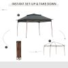 Outdoor Patio Pop Up Canopy Gazebo Shelter with Zipper Netting, Carry Bag