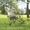 Folding Rocking Camping Chairs - Portable with Headrest, Cooler & Cup Holder