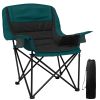 Padded Folding Camping Chair - Portable with Cup Holder & Side Pockets