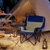 Padded Folding Camping Chair - Portable with Cup Holder & Side Pockets