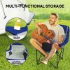 Padded Folding Camping Chair - Portable with Cup Holder & Side Pockets
