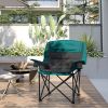 Padded Folding Camping Chair - Portable with Cup Holder & Side Pockets