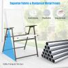 Set of 4 Folding Patio Chairs - Rustproof Metal Frame