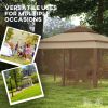 Outdoor Patio Pop Up Canopy Gazebo Shelter with Zipper Netting, Carry Bag
