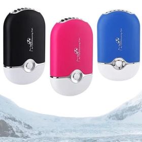 Porta Cooler Portable USB-Powered Personal Mini Air Conditioning Fan – Rechargeable Handheld Desk & Neck Fan (Color: Pink)