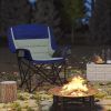 Padded Folding Camping Chair - Portable with Cup Holder & Side Pockets