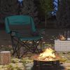 Padded Folding Camping Chair - Portable with Cup Holder & Side Pockets