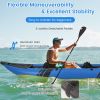 Inflatable 2-Person Kayak Set – Heavy-Duty PVC Kayak with Aluminum Oars, Adjustable Seats & Repair Kit
