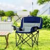 Padded Folding Camping Chair - Portable with Cup Holder & Side Pockets