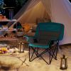 Padded Folding Camping Chair - Portable with Cup Holder & Side Pockets