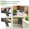 Set of 4 Folding Patio Chairs - Rustproof Metal Frame