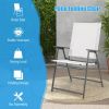 Set of 4 Folding Patio Chairs - Rustproof Metal Frame