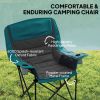 Padded Folding Camping Chair - Portable with Cup Holder & Side Pockets